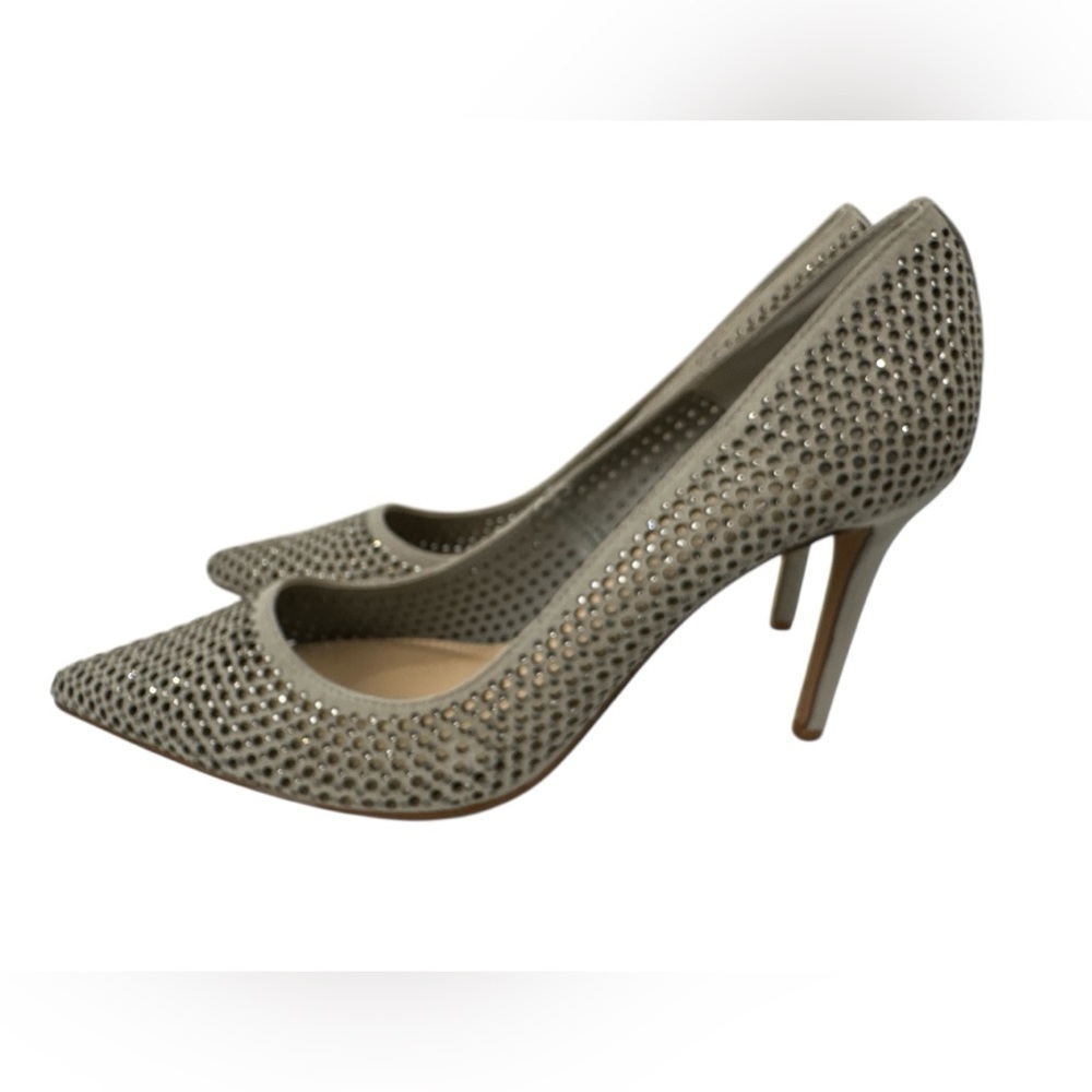 Vince Camuto Sarritah Suede Studded Pointed Toe Heels Pumps Evening Glam Size 8M